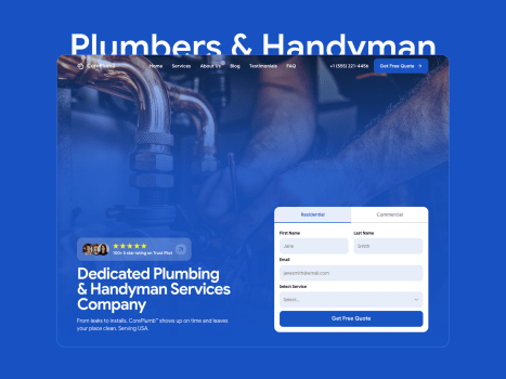 Plumber & Handyman · Modern site for plumbing services